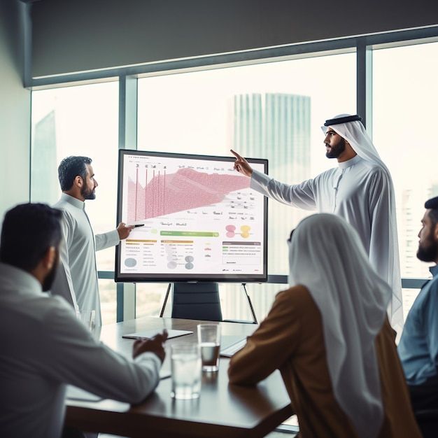 Risk presentation in a Saudi boardroom